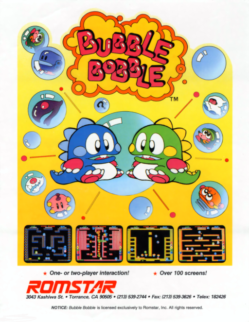 Bubble Bobble (US, Ver 5.1) Game Cover